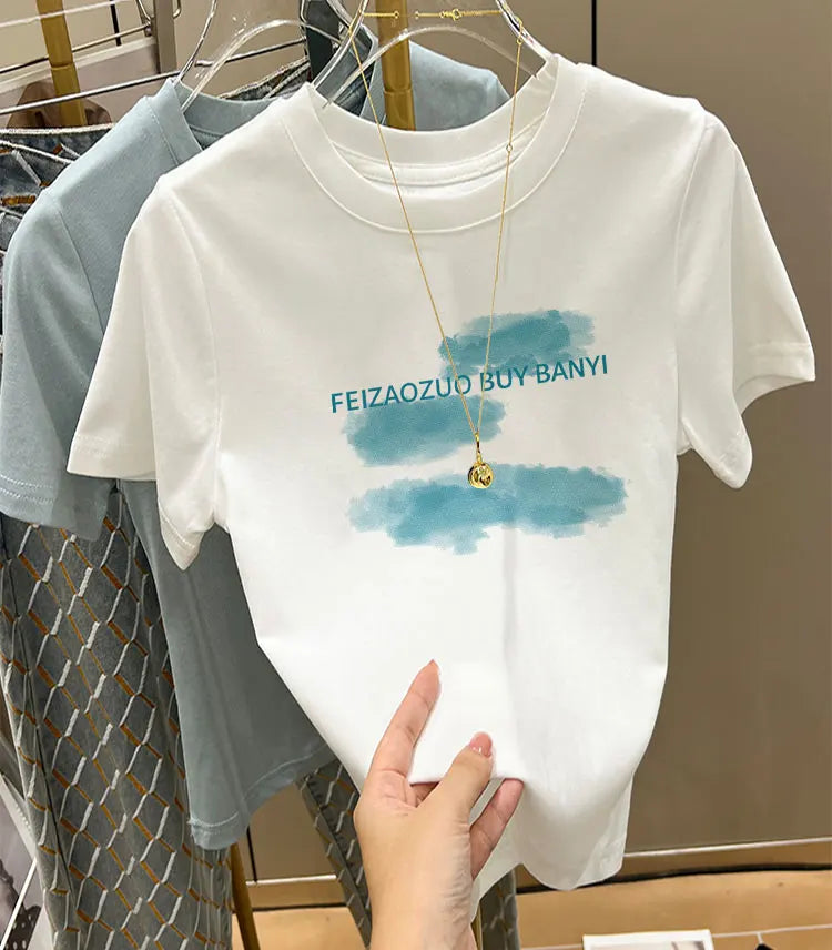 White Cotton Tee – Loose Summer Fit