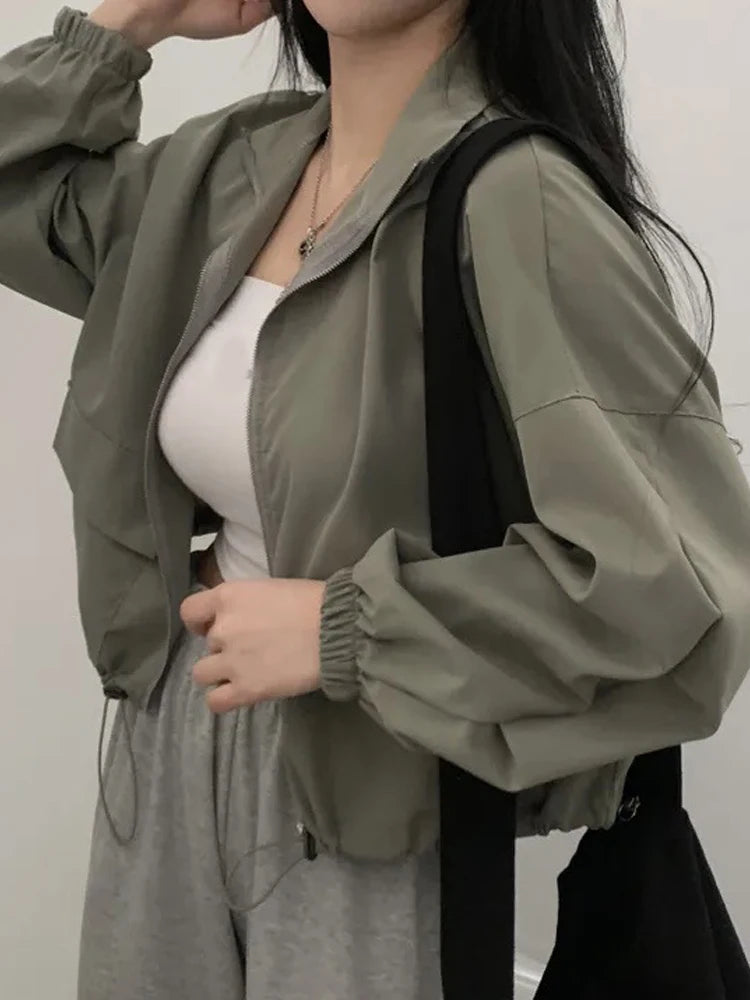 Vintage Baseball Coat – Loose Fit Zip-Up Jacket