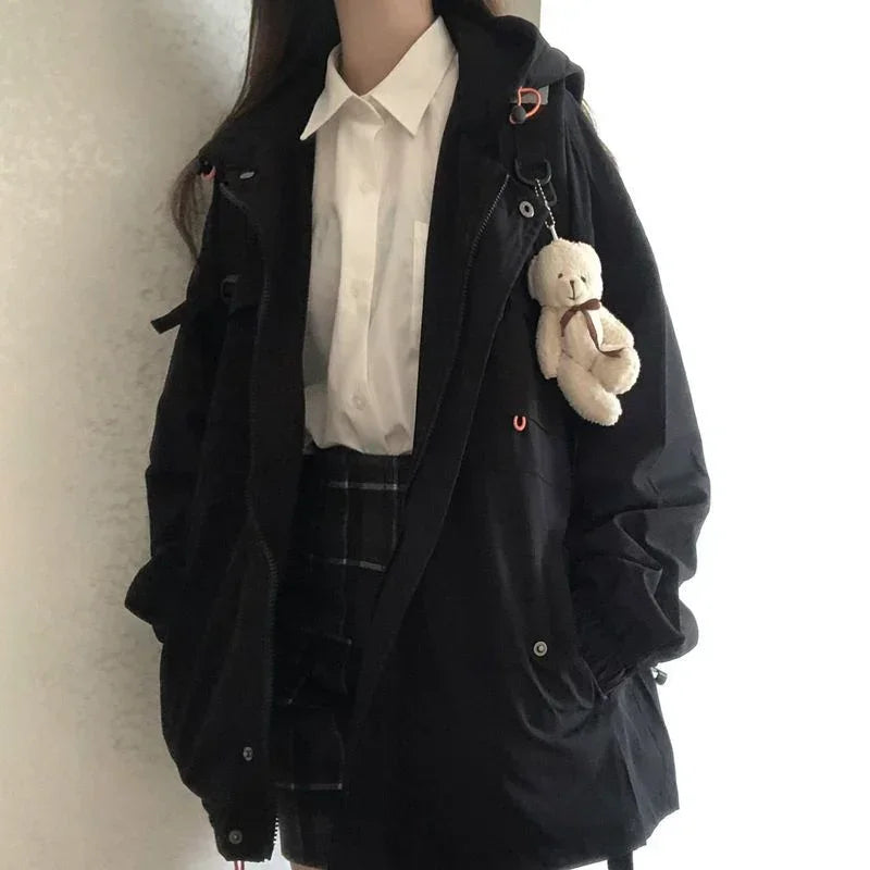 Oversize Loose Jacket – Preppy Casual Look