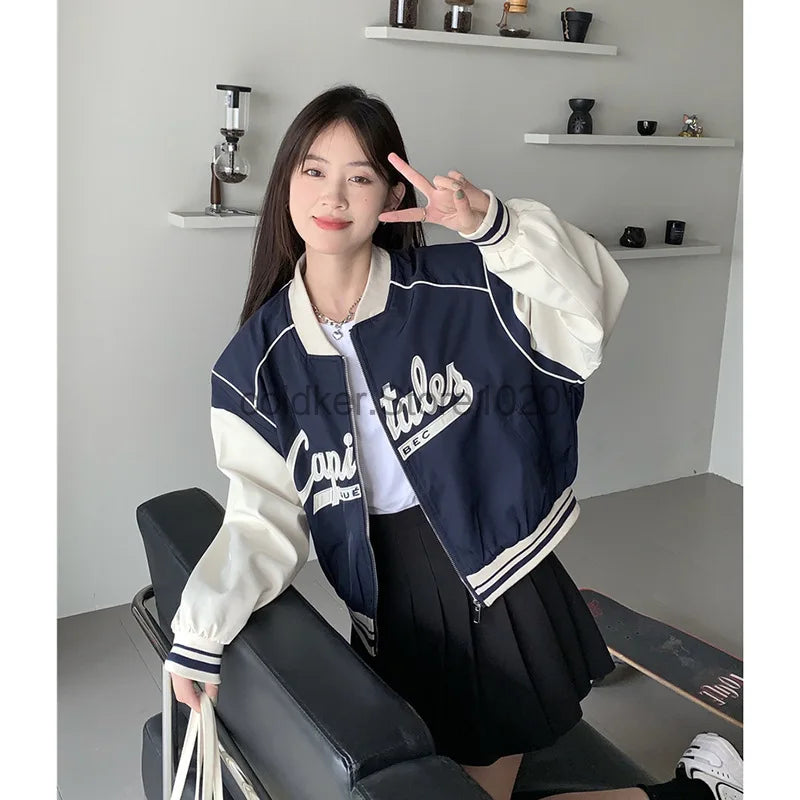 Cropped Baseball Jacket
