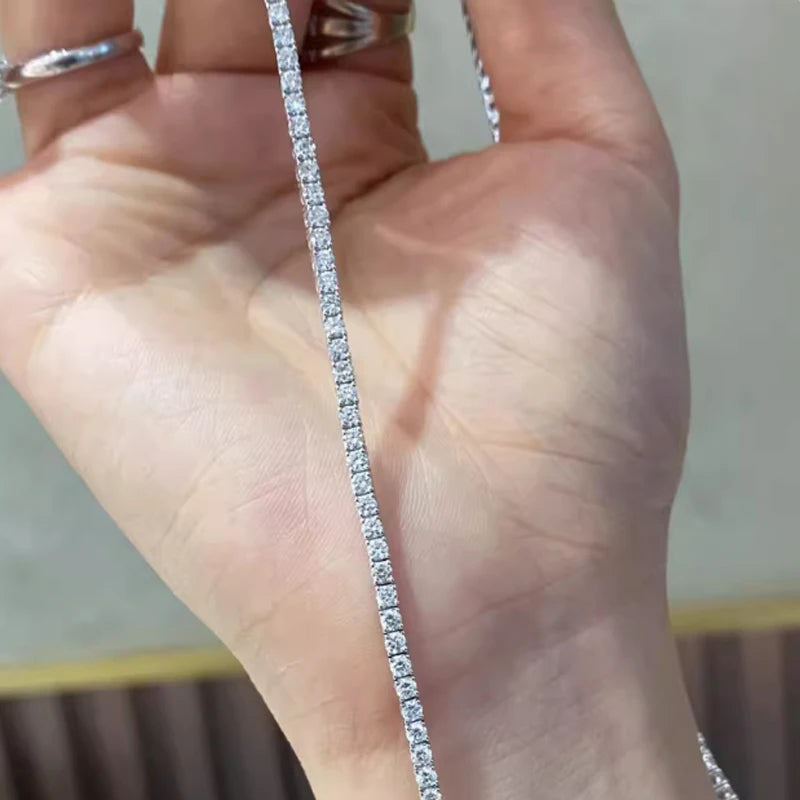 925 Sterling Silver Zircon Austrian Crystal Bracelet