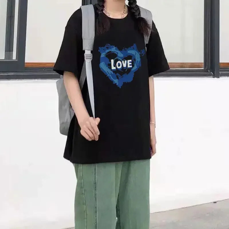 Gothic Short Sleeve T-Shirt – Oversized Streetwear Top