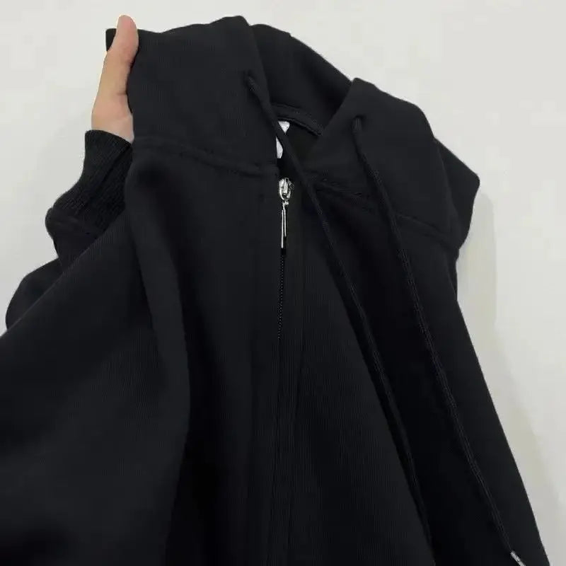 Oversized Hoodie Coat – Casual Zip Sweatshirt Jacket