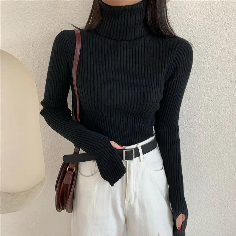 Slim Fitted Turtleneck — Cozy Pullover