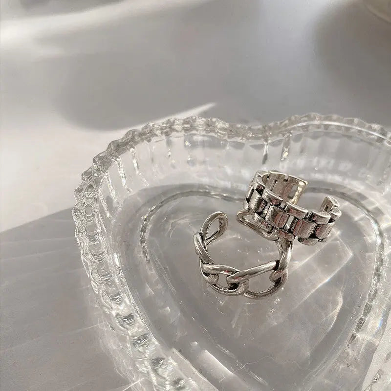 925 Silver Cross Hollow Finger Ring – Creative