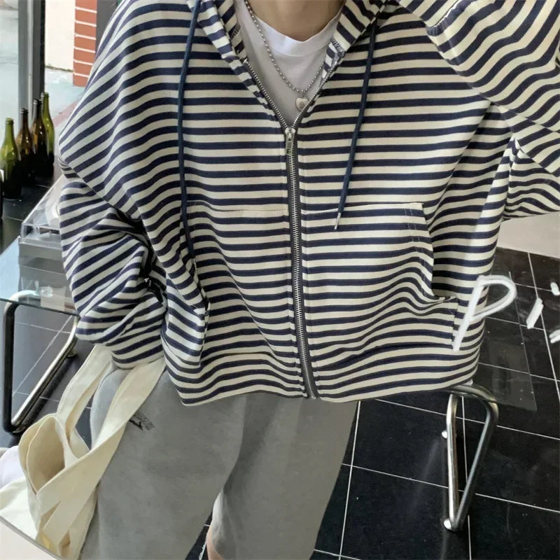 Casual Zip Hoodie – Long Sleeve Streetwear Top