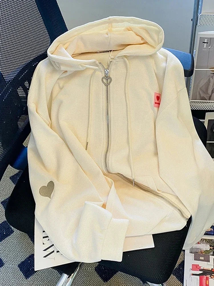 Embroidered Hoodie – Zip-Up Streetwear Top