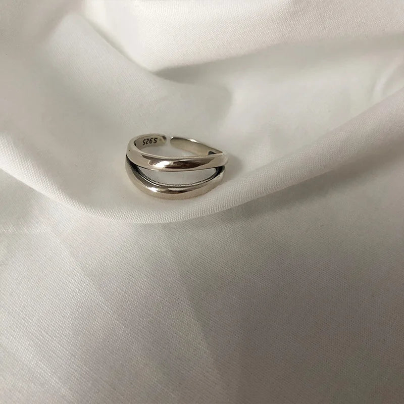 925 Silver Cross Hollow Finger Ring – Creative