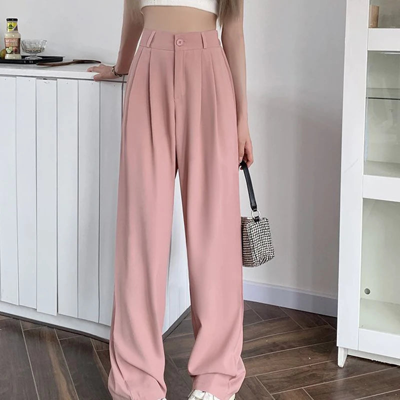Elegant Wide Leg Pants – High Waist Office Slacks