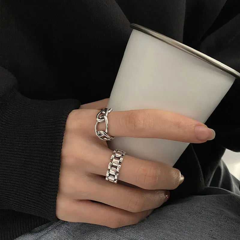 925 Silver Cross Hollow Finger Ring – Creative