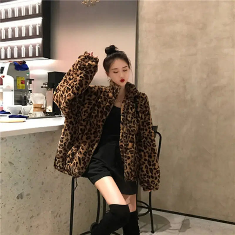 Leopard Faux Fur Jacket – Warm & Bold