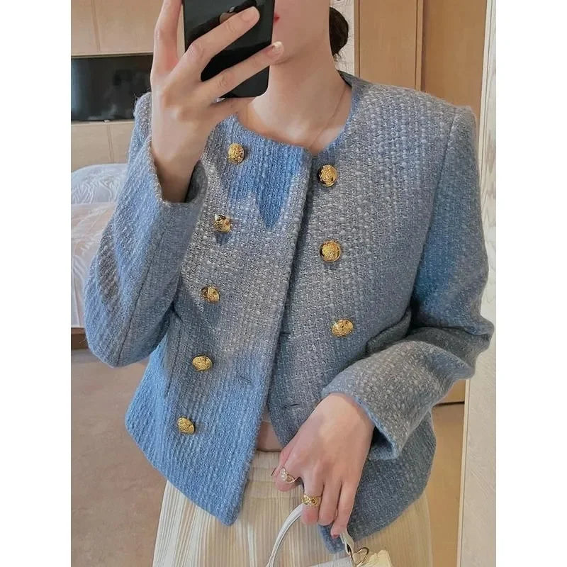 French Style Short Blazer – Slim Fit & High-End