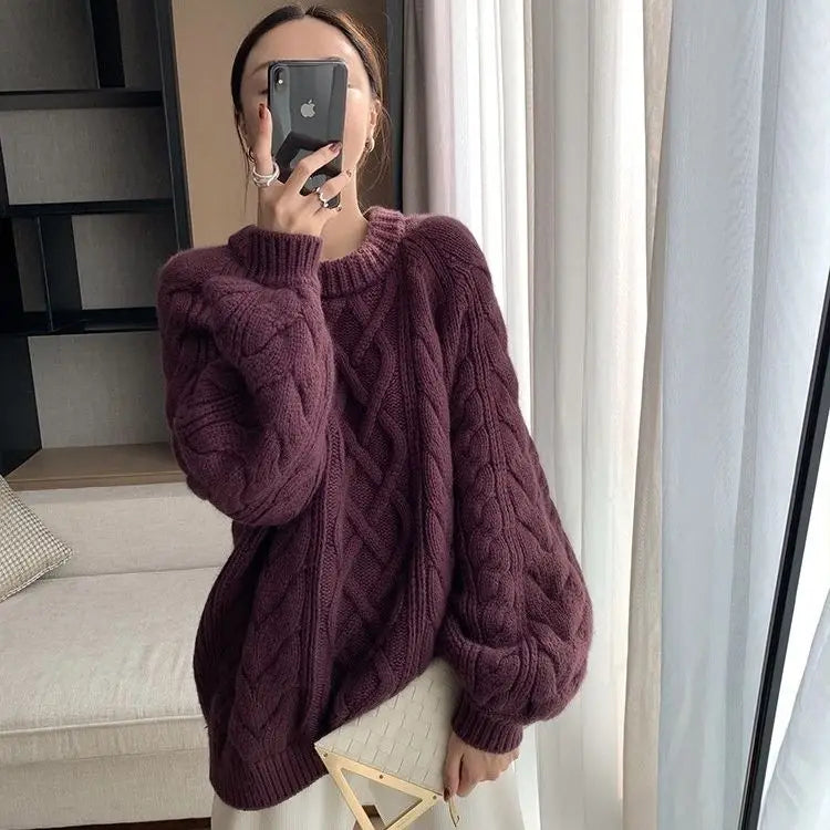 Turtle Neck Sweater – Basic Solid Knit Pullover