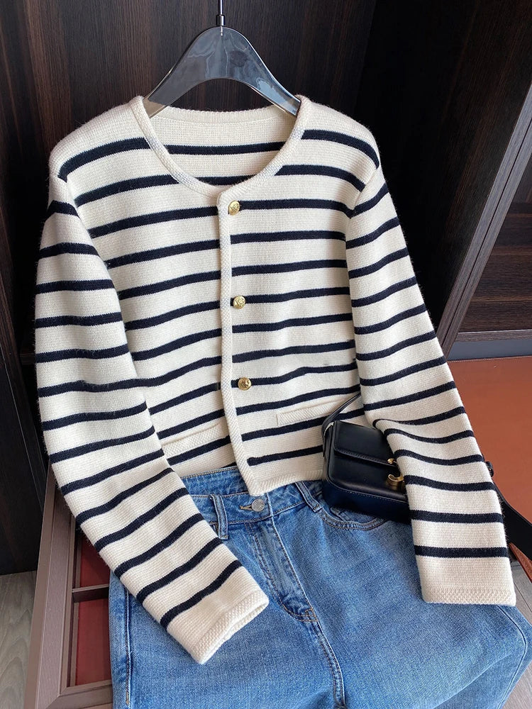 Striped Knit Cardigan – Spring Casual Vibe
