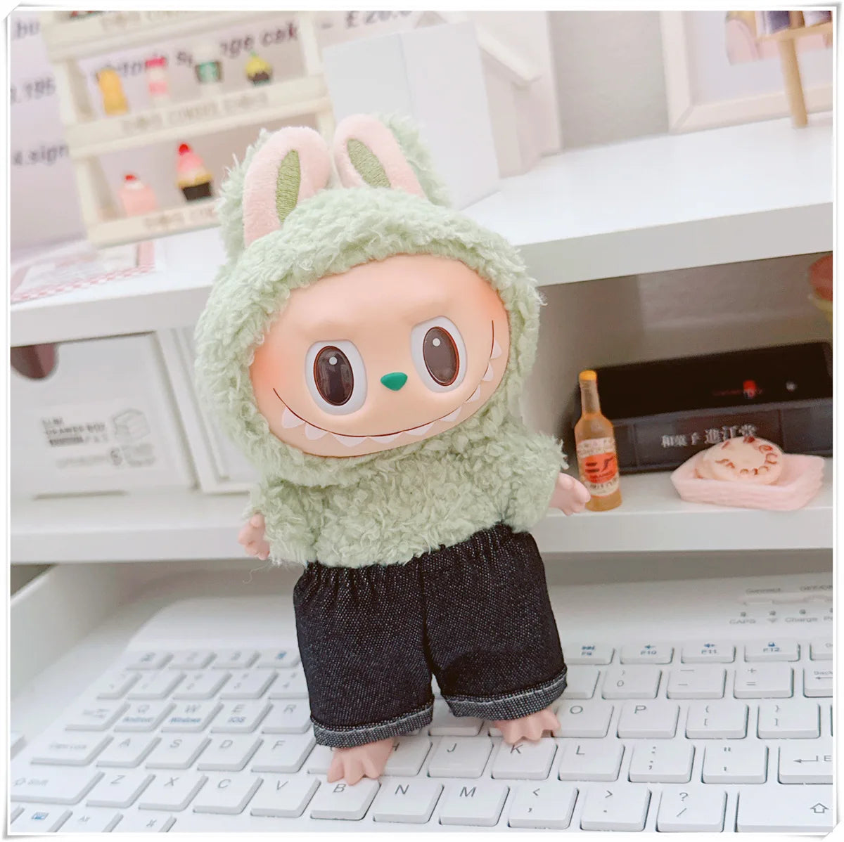 Labubu Doll Clothes (15/17cm) – Hoodie & Pants Set