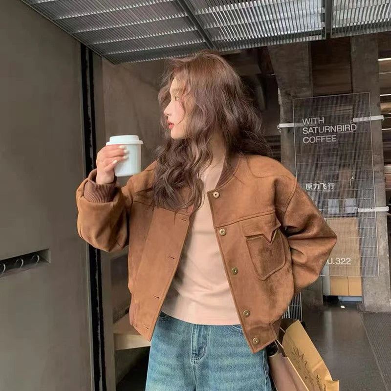 Suede Cropped Jacket