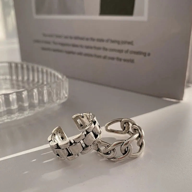 925 Silver Cross Hollow Finger Ring – Creative