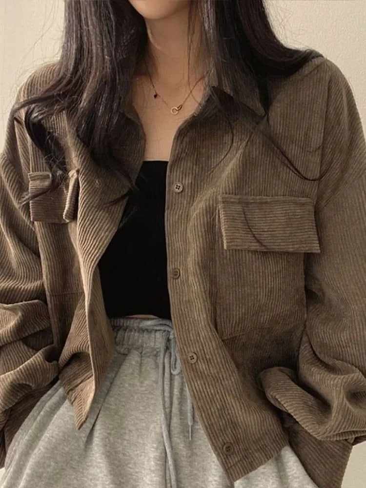 Vintage Corduroy Cropped Jacket
