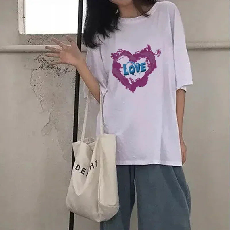 Gothic Short Sleeve T-Shirt – Oversized Streetwear Top