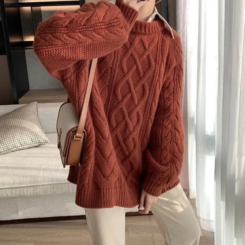 Turtle Neck Sweater – Basic Solid Knit Pullover