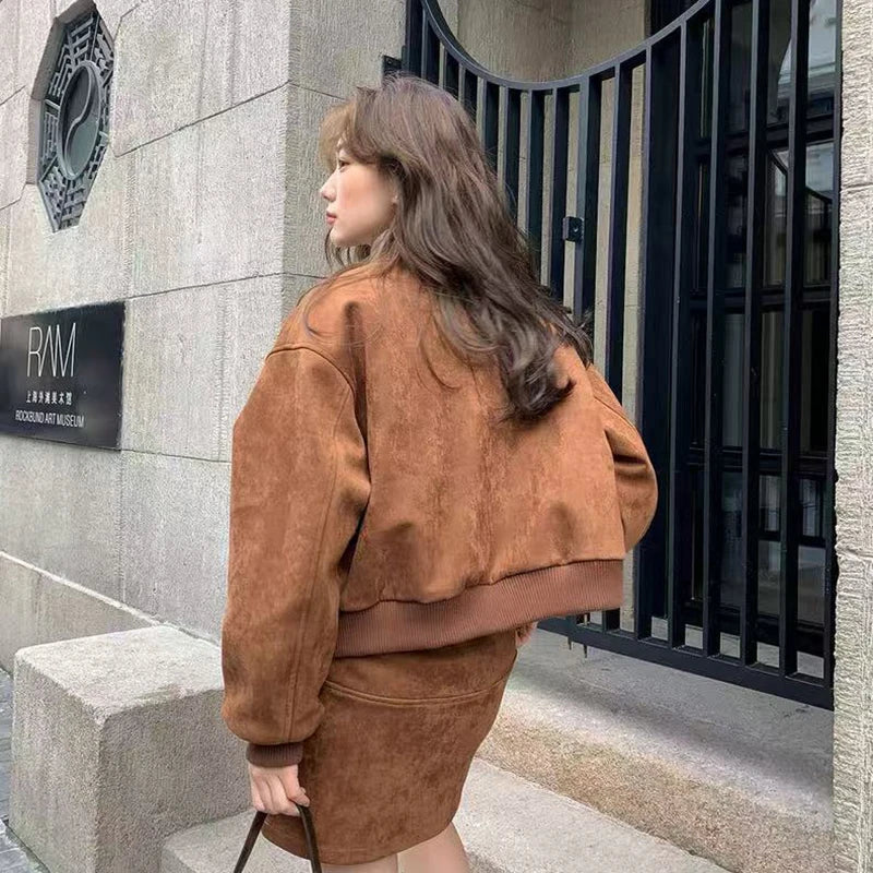 Suede Cropped Jacket
