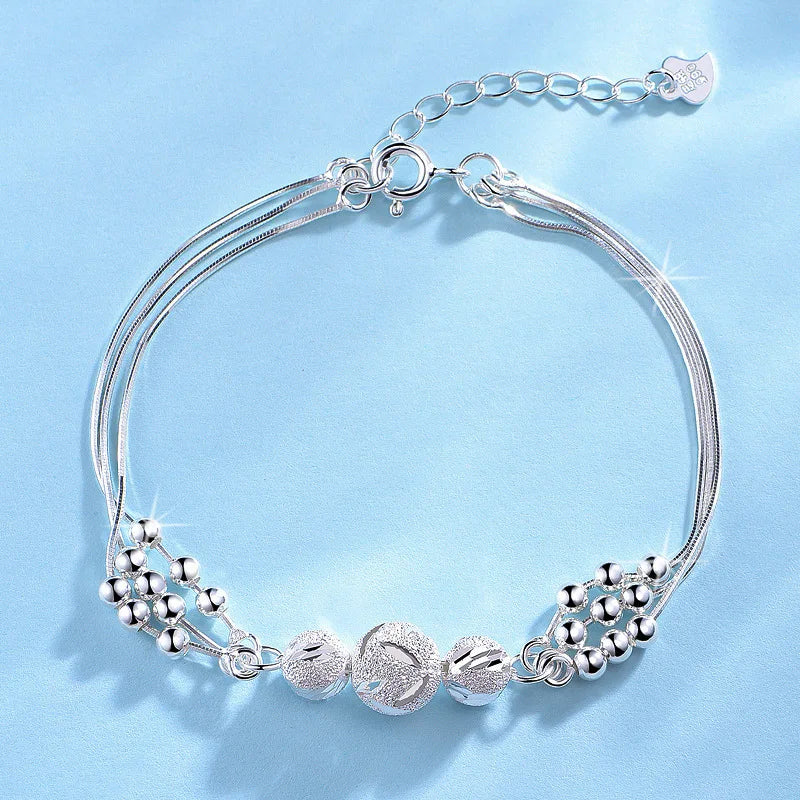 925 Sterling Silver Zircon Bow Bracelet