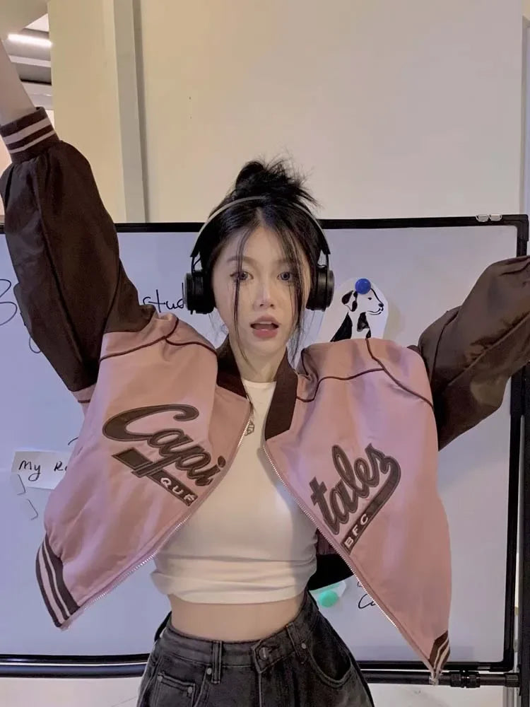 Cropped Baseball Jacket