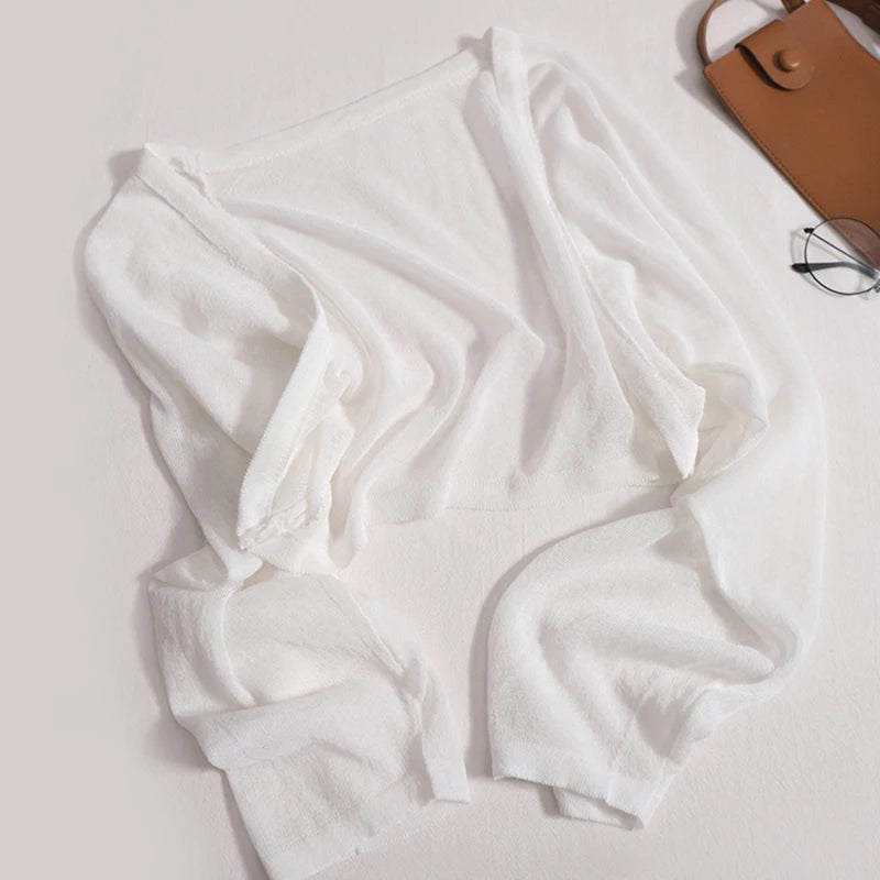 UV Protection Knit Cardigan – Rash Guard Long Sleeve