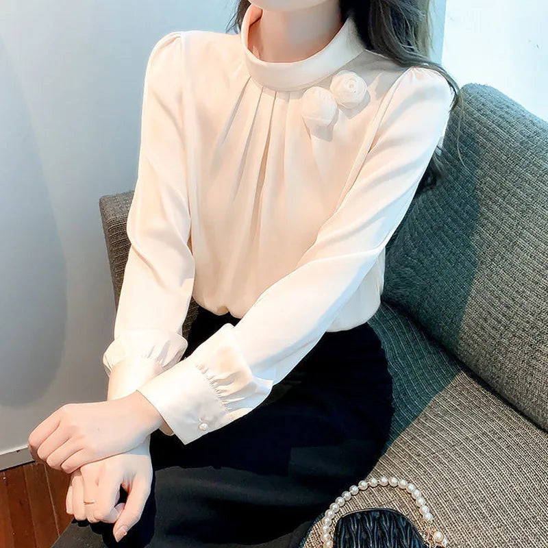 Solid Thin Blouse – Long Sleeve Youth Fit