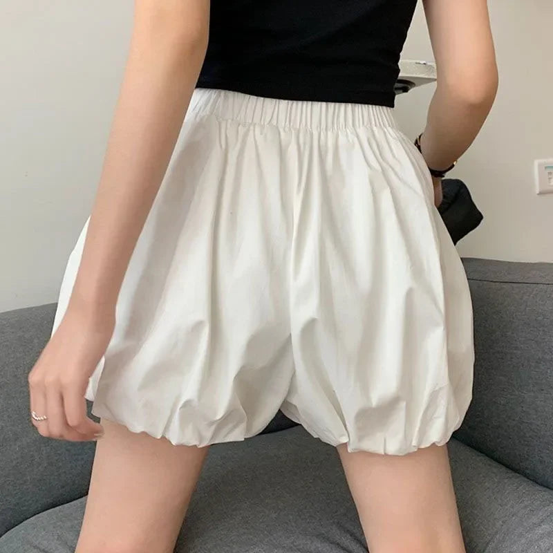 Fluffy Bloomer Shorts – High Waist, Loose & Comfy Spring Style