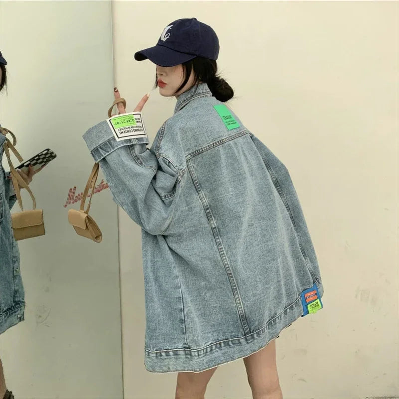 Oversized Denim Jacket – Casual Loose Fit