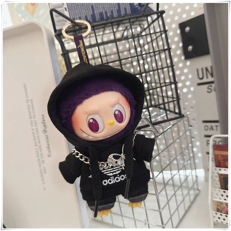 Labubu Doll Clothes (15/17cm) – Hoodie & Pants Set
