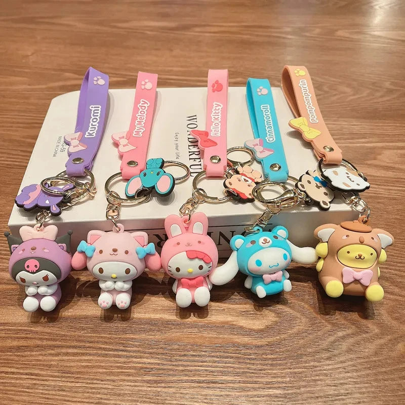 Sanrio Character Keychain – Kuromi, Cinnamoroll, Hello Kitty, My Melody