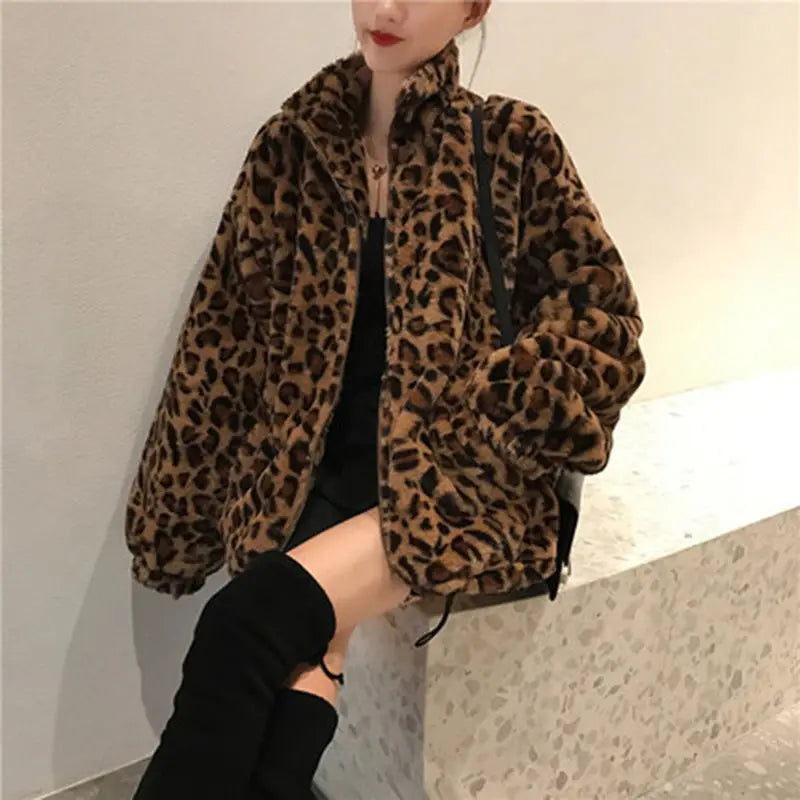 Leopard Faux Fur Jacket – Warm & Bold