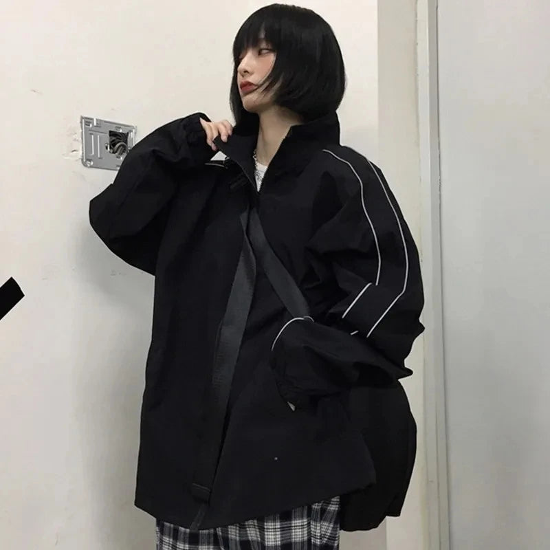 Reflective Jacket – Casual Windbreaker with Vintage Charm
