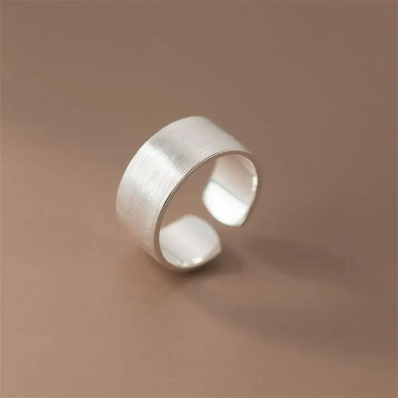 925 Silver Open Cuff Ring – Korean Fashion