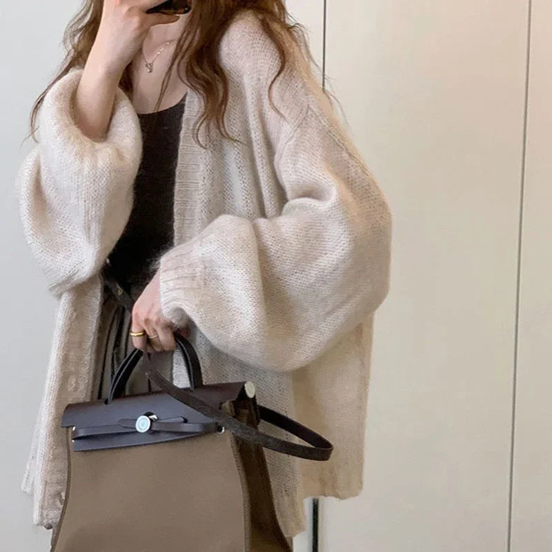 Loose Long Knit Cardigan – Casual Autumn Sweater