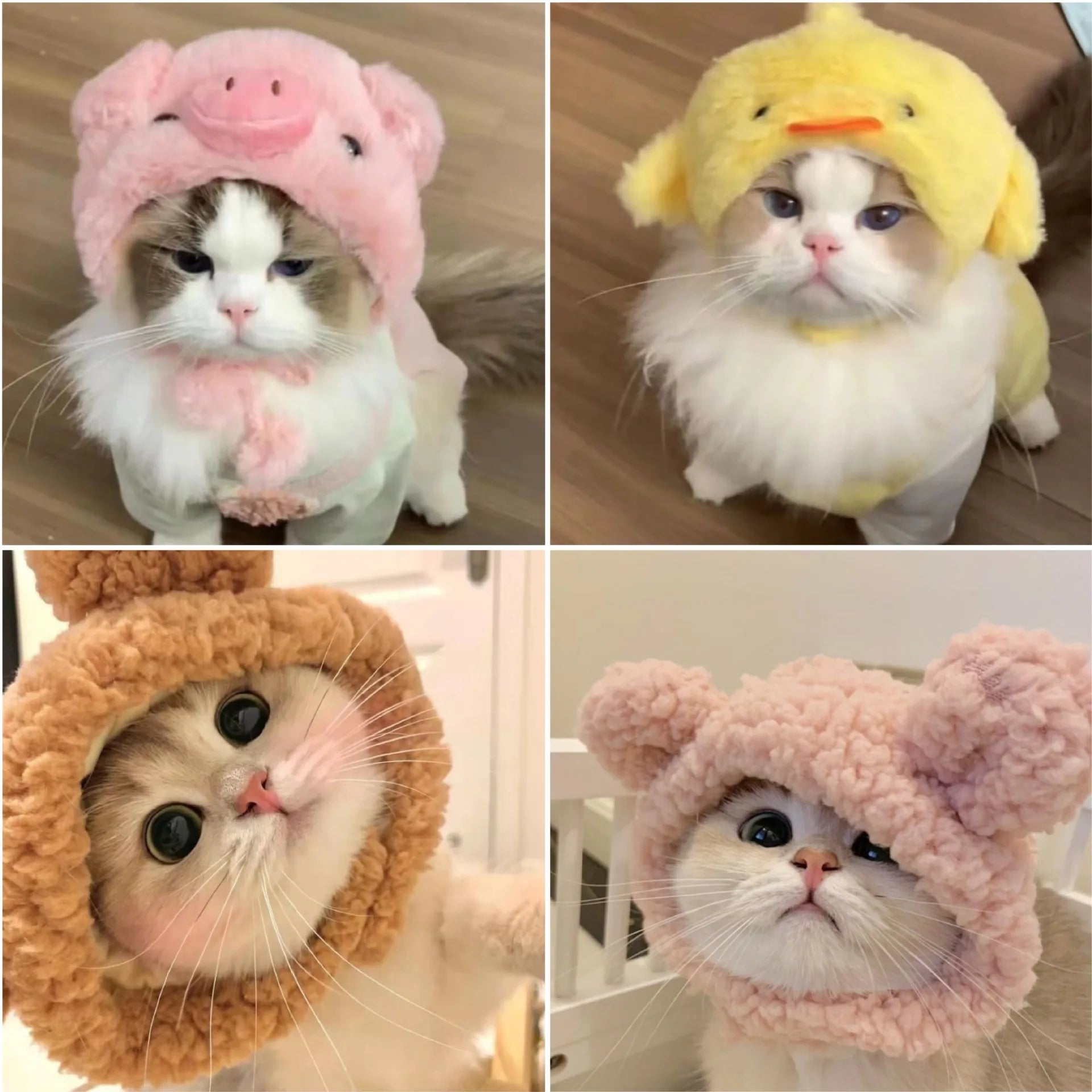 Cute Animal Pet Headband – Panda, chick, or pig styles for warm, adorable dress-up moments