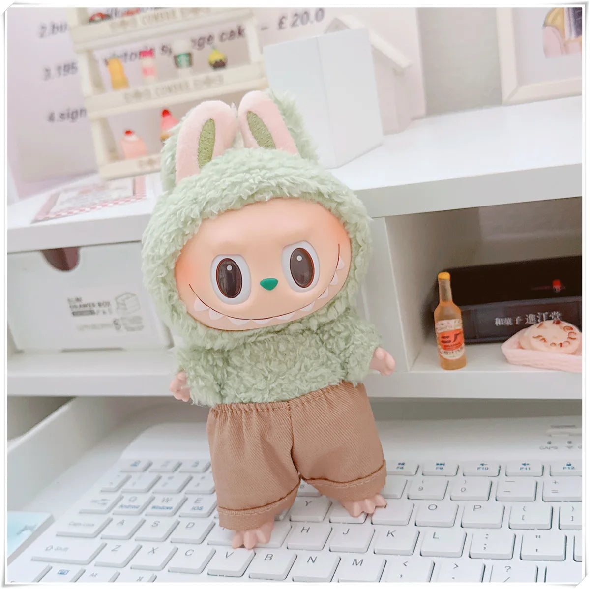 Labubu Doll Clothes (15/17cm) – Hoodie & Pants Set