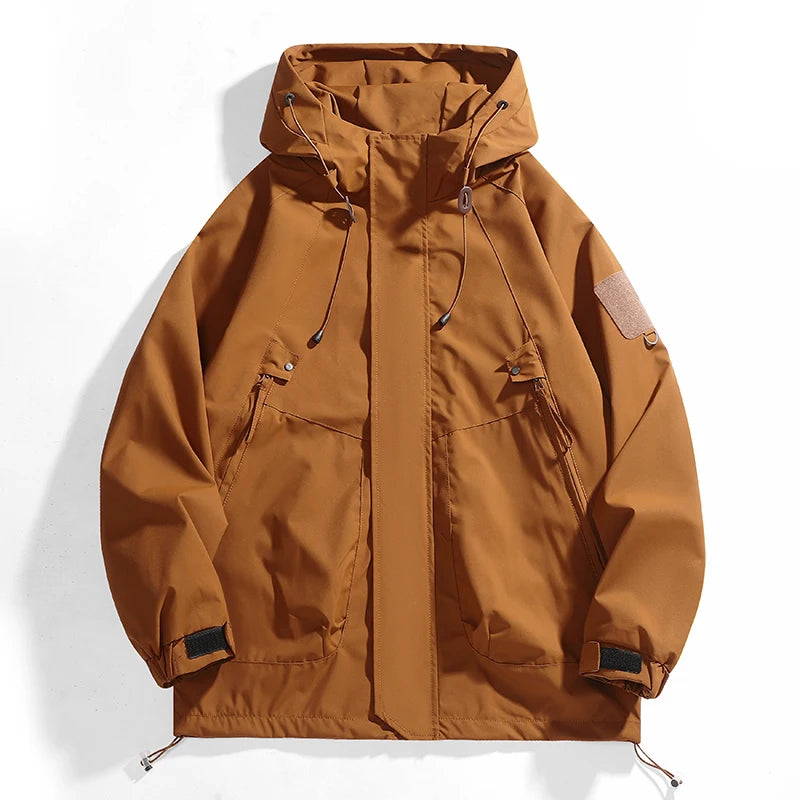 Windproof Bomber Jacket – Loose Fit Cargo Style