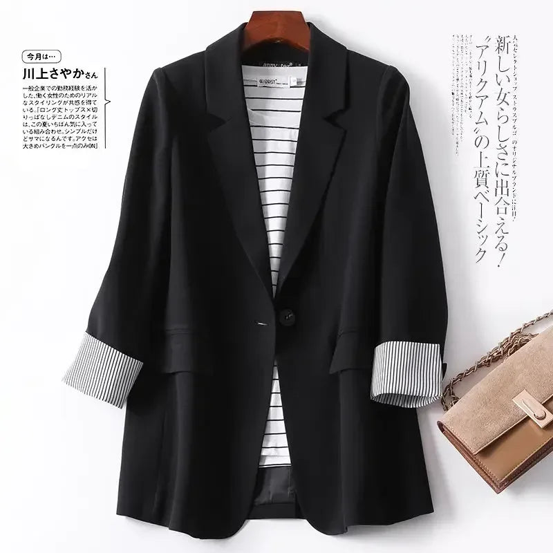 Patchwork Pocket Blazer – Chic Korean Street Look