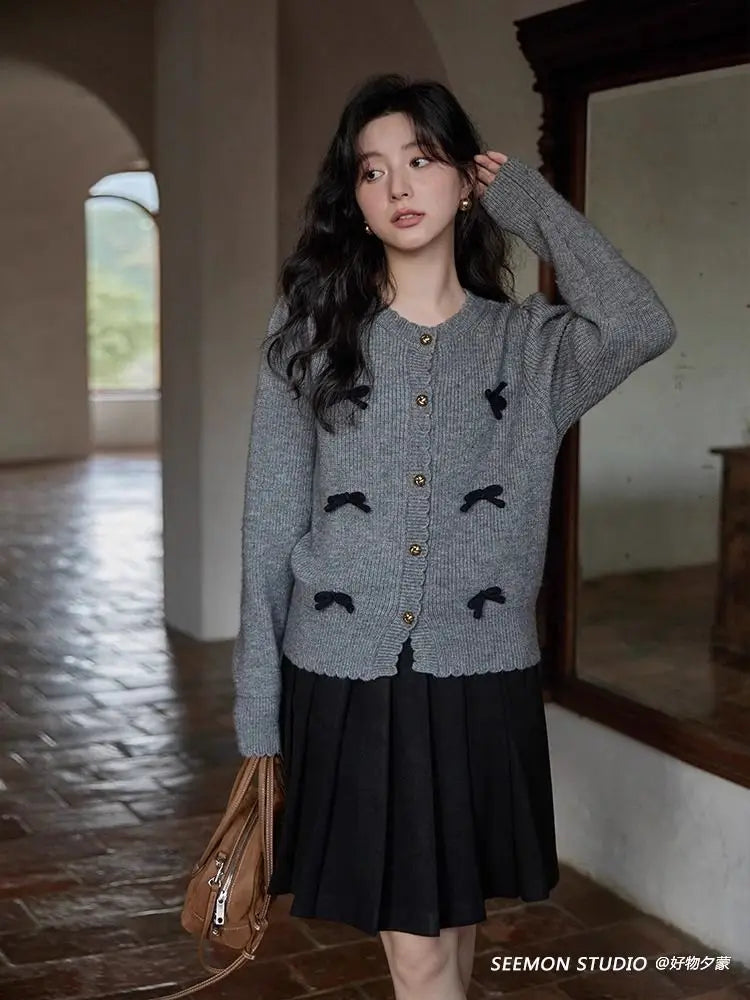 Bow Knit Cardigan