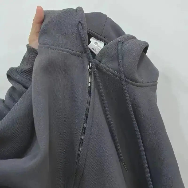 Oversized Hoodie Coat – Casual Zip Sweatshirt Jacket