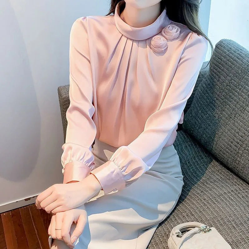 Solid Thin Blouse – Long Sleeve Youth Fit