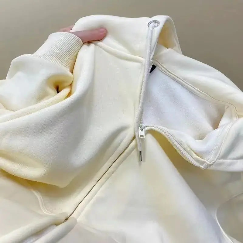 Oversized Hoodie Coat – Casual Zip Sweatshirt Jacket