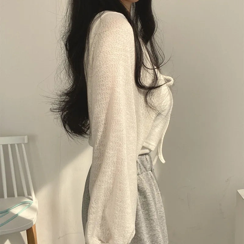 Thin Short Knit Cardigan – Vintage Summer Sun Protection
