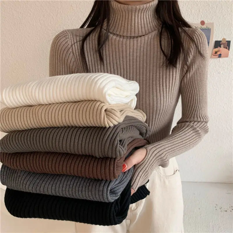 Slim Fitted Turtleneck — Cozy Pullover