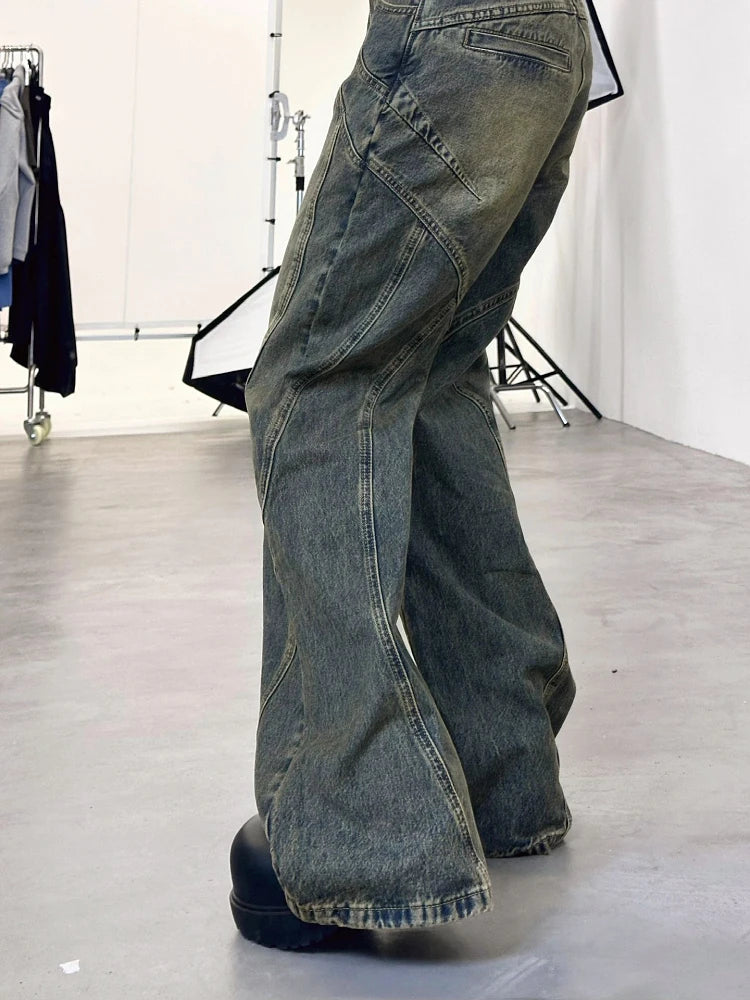 Wide Leg High Waist Jeans – Retro Thin Streetwear Style