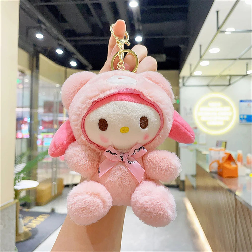 Sanrio Kuromi Plush Keychain – Cute Figure Bag/Car Pendant