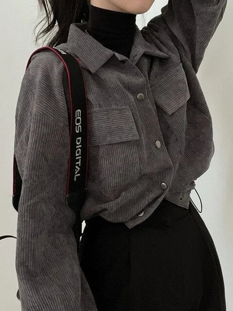 Vintage Corduroy Cropped Jacket